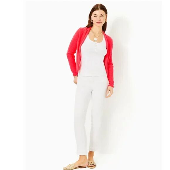 NWT‎ Lilly Pulitzer Faretta Cardigan - Mizner Red, Size XL - Picture 3 of 7